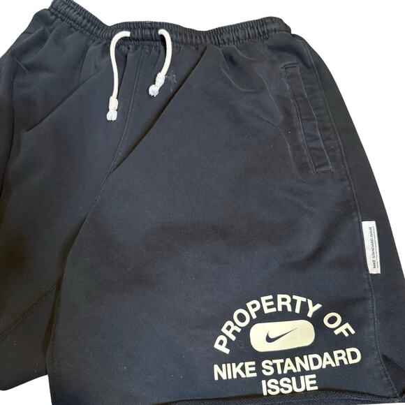 Nike Dri-FIT Standard Issue Basketball Shorts, French Terry Black, Men's Size XL - Picture 7 of 9
